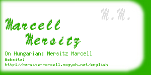 marcell mersitz business card